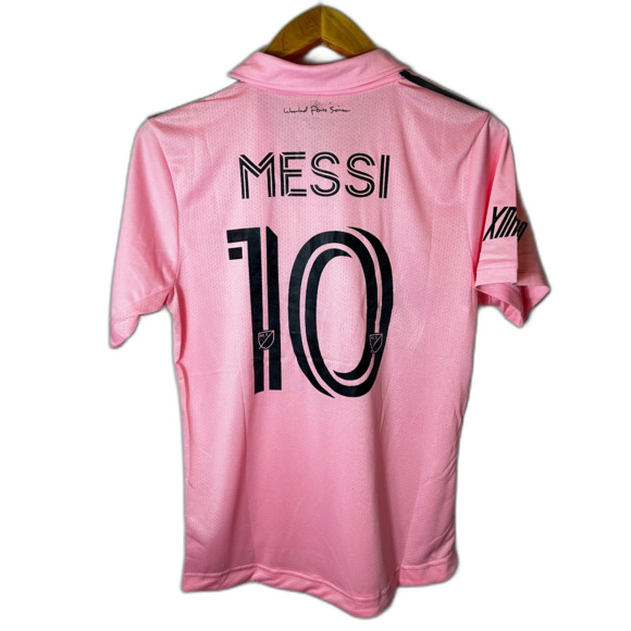 Adidas NWT Pink Black Accents Inter Miami CF #10 Messi Authentic SS Jersey Sz L - Picture 10 of 15